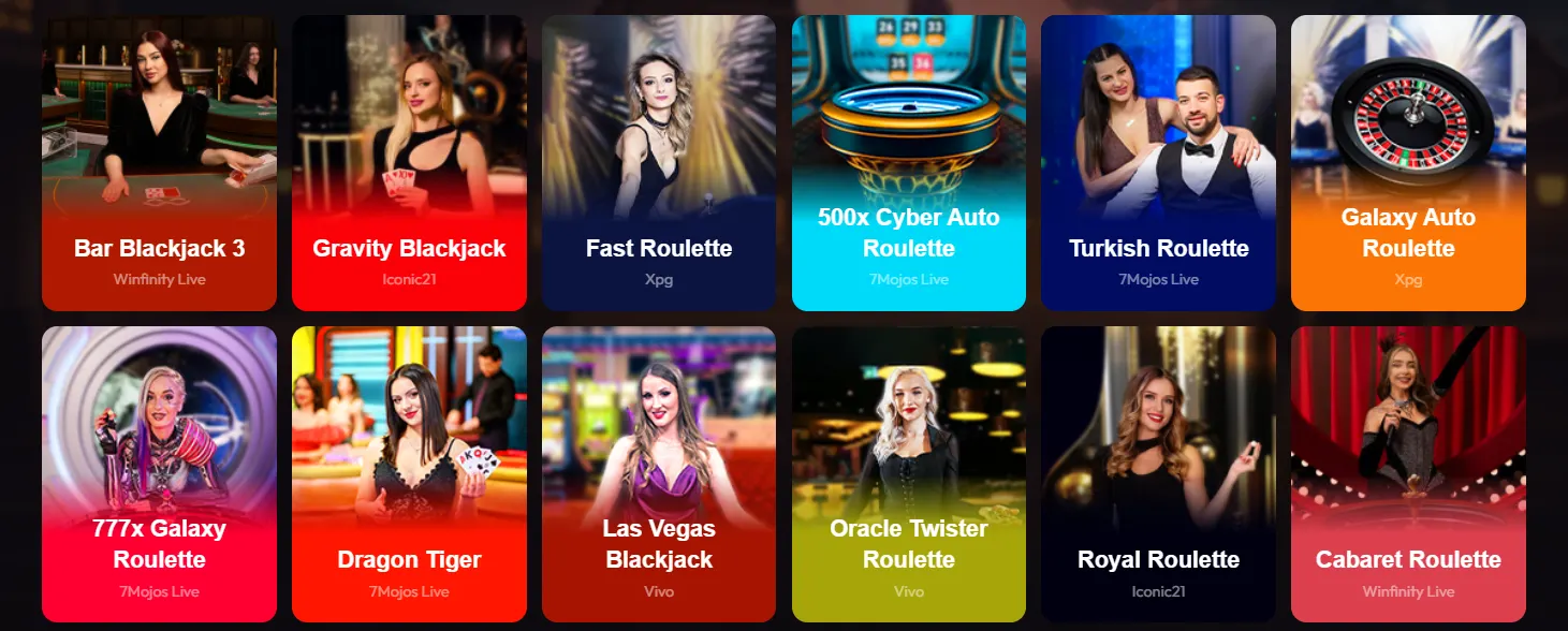 Casino en direct avec croupiers en ligne Mad Casino